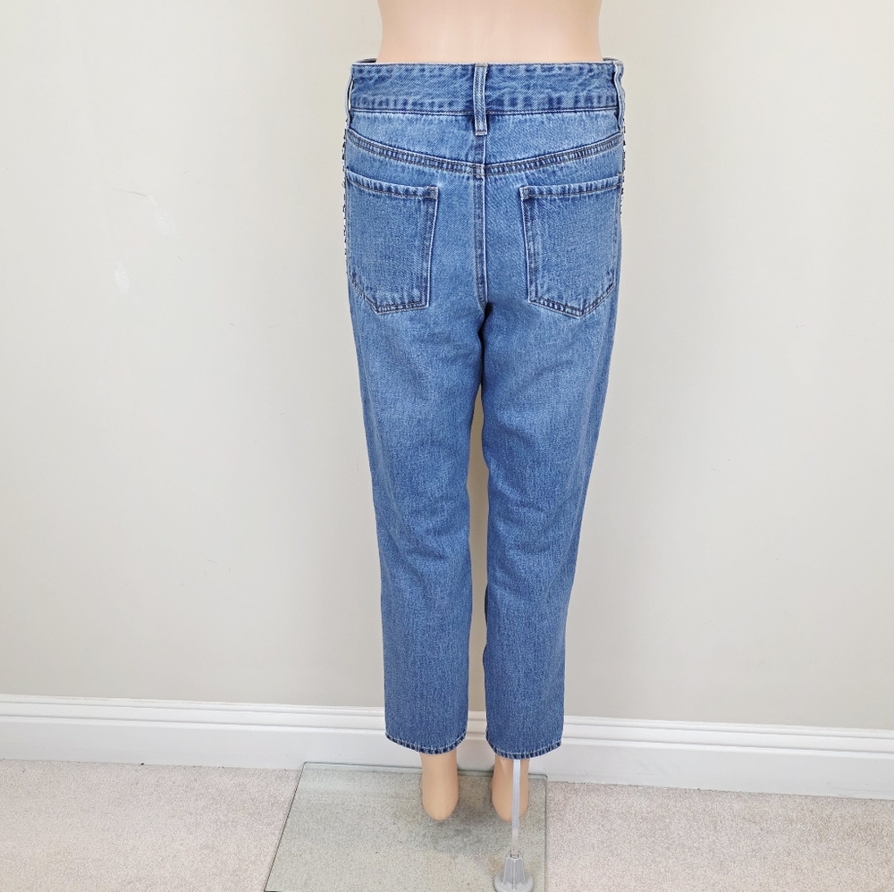 Emprye Eileen Checkered Side Stripe Distressed Mo… - image 6